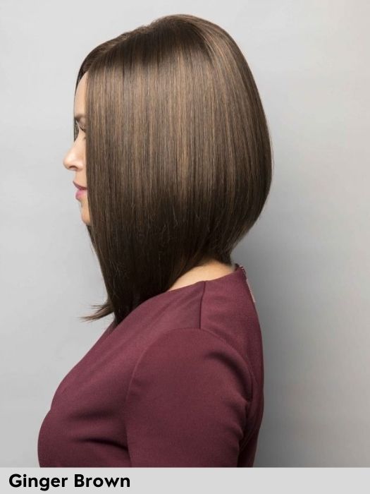 Taylor di Noriko parrucca sintetica liscia colore Ginger Brown per perdita di capelli dovuta ad alopecia o tumore