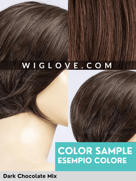 WHISPER COMFORT - attaccatura naturale, riga centrale, retro chiuso - Wig Love - Parrucca SinteticaDark Chocolate Mix