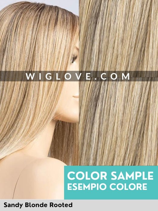 WHISPER COMFORT - attaccatura naturale, riga centrale, retro chiuso - Wig Love - Parrucca SinteticaSandy Blonde Rooted